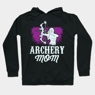 Archery Mom Bow & Arrows Silhouette Sporty Woman Hoodie